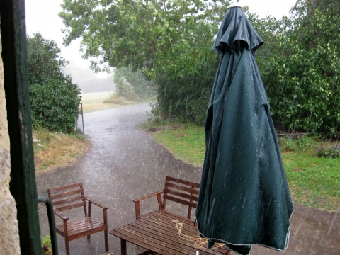 The rain comes