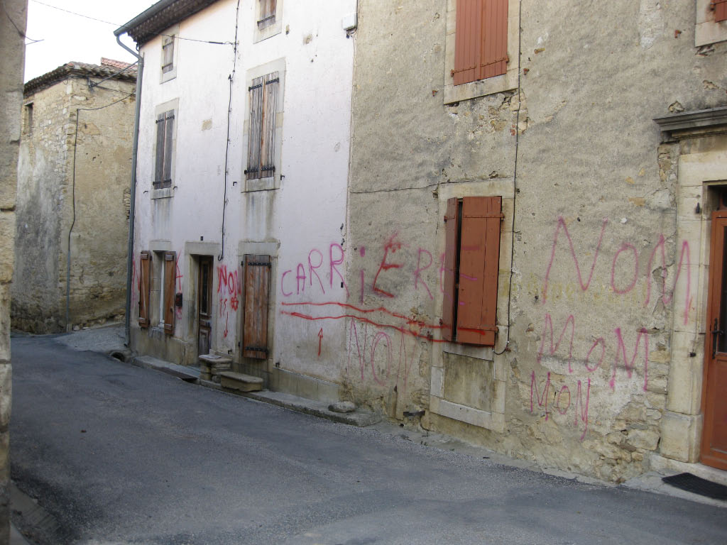 Graffiti on houses